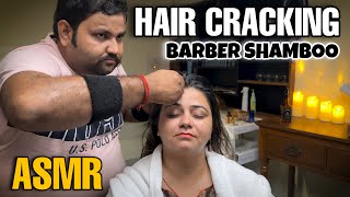 Asmr Hair Cracking Head Massage Neck Cracking Neck Pain Relief IndianBarber  Sensory [upl. by Maclean]