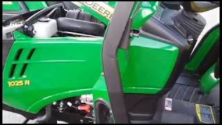 How To Remove Side Engine Panel on a John Deere 1025R amp 1023E [upl. by Valeda376]