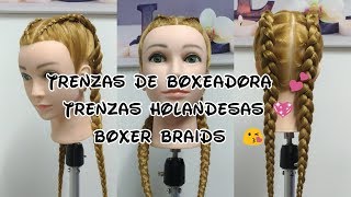 Técnica Super Fácil para Hacer las Trenzas de Boxeadora o Trenzas Holandesas  Boxer Braids [upl. by Halehs]