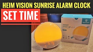 SET TIME Heim Vision Sunrise Alarm Clock 80S CHANGE TIME [upl. by Corabel]