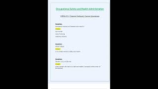 OSHA 511 General Industry Latest 2024 – 2025 Questions With Complete Grade A Answers [upl. by Attenwahs836]