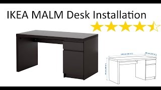 IKEA Malm Desk Installation [upl. by Shel802]