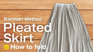 How to fold Pleated Skirt Konmari Method [upl. by Jamnis]