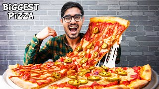 I Ate Biggest Pizza Slice In The World Pizza Eating Challenge [upl. by Ylatan]