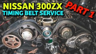 Nissan 300zx 120k Timing Service Part 1 [upl. by Shayne530]