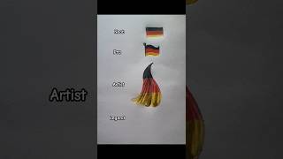 How To Dra Germany Flag drawing tutorial art dessin easydrawing satisfying [upl. by Aisital]