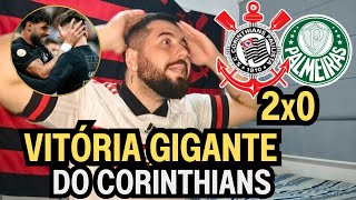 REACT MELHORES MOMENTOS CORINTHIANS 2X0 PALMEIRAS  VITÓRIA MAIÚSCULA DO CORINTHIANS [upl. by Oirretna]