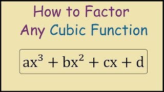 How to factor a cubic function [upl. by Eilojne]