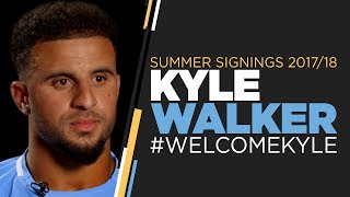 KYLE WALKER SIGNS FOR MAN CITY  FIRST INTERVIEW [upl. by Suolhcin]