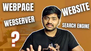 Difference between webpage Website Web server and search engine in Telugu [upl. by Schober455]