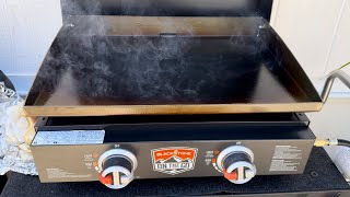 Seasoning Blackstone 22” Griddle for 1st Time [upl. by Euqenimod]