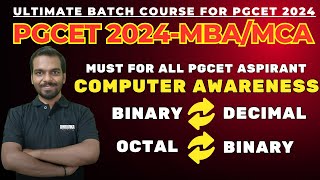 PGCET 2024  Computer Awareness MCQs for PGCET MBAMCA [upl. by Nobell650]