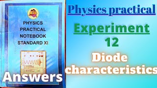 Diode characteristics Physics practical class 11 Experiment 12 answers [upl. by Jermayne]