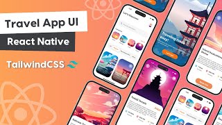 🔴 Travel App UI  React Native Tutorial  React Native Projects [upl. by Nilson]