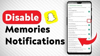 How To Disable Memories Notifications In Snapchat  Full Guide [upl. by Eittak]