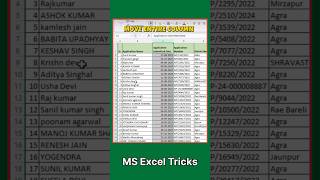 Move Entre Column Shortcut Key  Ms Excel Shortcut Key  shorts short spreadsheets keyerror [upl. by Small]