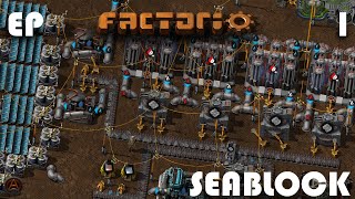 Factorio Seablock  Ep 1  The Slag and Algae Struggle [upl. by Kunkle]