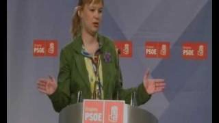 270310 Leire Pajín en 15 Congreso Agrupaciones PSOE de América [upl. by Atnauq]