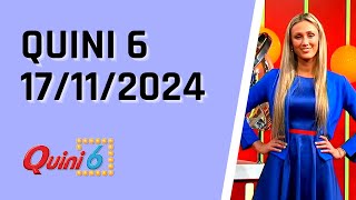 Quini 6 en vivo 17112024  Resultados del sorteo quini 6 del Domingo 17 de Noviembre del 2024 [upl. by Ahsemrak]