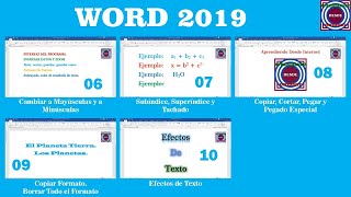 Curso de Word 2019 Videos 06 al 10 [upl. by Sexela]