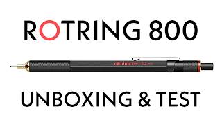 THE Rotring 800  Mechanical Pencil Unboxing amp Test [upl. by Suidualc]