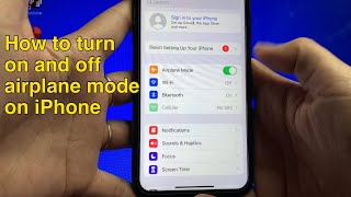 How to turn on and off airplane mode on iPhone X [upl. by Norri]