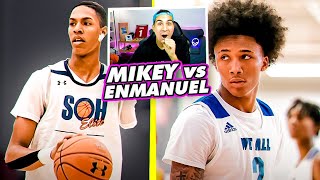 MIKEY WILLIAMS vs HANSEL ENMANUEL el MEJOR PARTIDO del 2021 en HighSchool 🇺🇸🏀🔥 reacción [upl. by Icyac667]