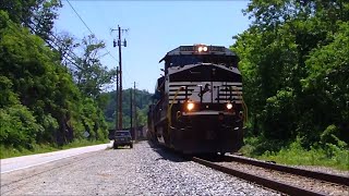 Norfolk Southern Manifest Freight At Marshall NC [upl. by Uah]