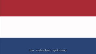 National Anthem of the Netherlands Instrumental with lyrics [upl. by Attenna]