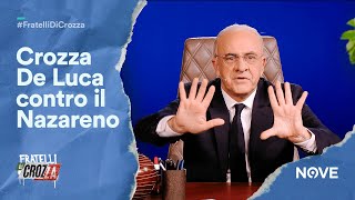 Crozza De Luca quotSono idioti al Nazareno non capiscono i cartelli sulle porte spingere e tirarequot [upl. by Nive]