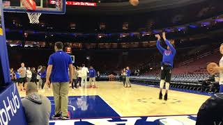 Sixers Markelle Fultz shoots fadeaways outside the paint [upl. by Ambrosine]