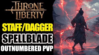 Throne and Liberty ► StaffDagger OUTNUMBERED PVP  MミRC Guild 25 vs 50 [upl. by Kciremed]