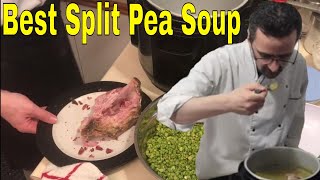 Best split pea soup recipe with ham bone simple Ninja Foodi [upl. by Bartolemo]