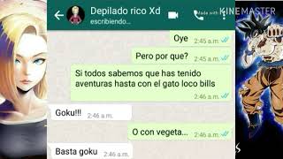 Goku chatea con no18 y consigue algo mas que una cita  Chat de Dragon ball Super [upl. by Sisto]