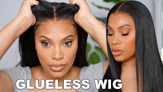 COMPLETLETY GLUELESS WIG INSTALL  MELTED  BEGINNER FRIENDLY [upl. by Kaine]