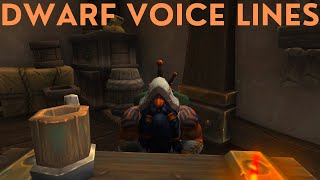 Dwarf Voice Lines  World of Warcraft [upl. by Severin]