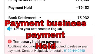 Paytm payment business payment hold How to unhold paytm business payment payment Bank fraudulent [upl. by Weixel]