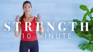 10 Minute Strength Training Workout for Beginners amp Seniors  Full Body with Weights [upl. by Shawna903]