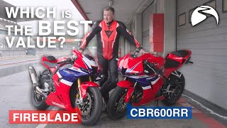 2024 Honda Fireblade vs CBR600RR Review  Is one worth twice as much [upl. by Filomena]