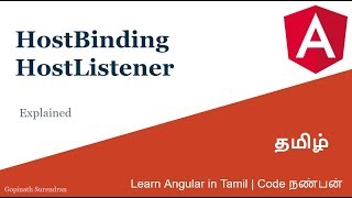 16 Host binding and Host listener  Learn Angular in Tamil  Code Nanban [upl. by Ytsenoh]