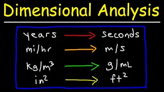 Dimensional Analysis [upl. by Brandwein]