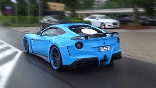 Baby Blue Novitec NLargo Ferrari F12  LOUD Sound amp Accelerations [upl. by Eremaj880]