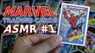 ASMR  Marvel Super Hero Trading Cards 1  Whispering Mouth Sounds Relaxing [upl. by Desberg]