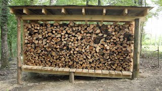 Building an Old Fashioned Firewood Shed  FULL BUILD [upl. by Madigan]