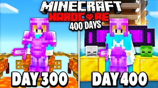 I Survived 400 Days in HARDCORE Minecraft Heres What Happened [upl. by Ikik]