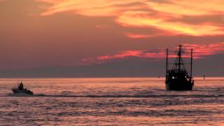 Fishing the Cape Cod Canal at Dawn La Mer Charles Trénet [upl. by Eyssej]