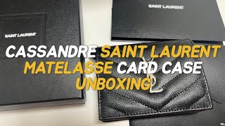 맥시멀리스트에 딱 인 👝반지갑 그랑 드 뿌드르 엠보스드 가죽 소재의 CASSANDRE SAINT LAURENT MATELASSE 카드지갑 언박싱 [upl. by Ced]