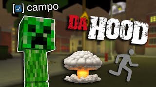 TROLLING as a MINECRAFT CREEPER in ROBLOX DA HOOD AGAIN [upl. by Redford]