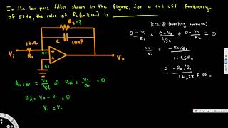 ECE Op Amp Low Pass Filter with cutoff frequency of 5 KHz  Electronics 1 [upl. by Hulton]