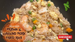 Delicious Prawn amp Ground Pork Fried Rice [upl. by Leehar]